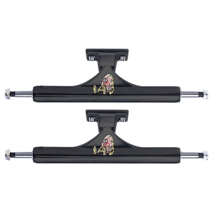 Slappy ST1 Inverted Curb Killer Matte Black Skateboard Trucks 10"