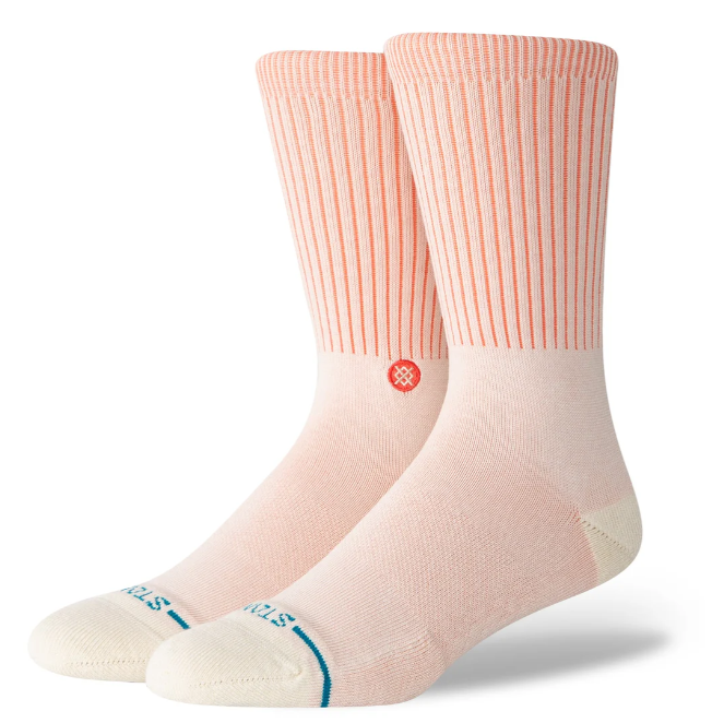 Stance Icon Pop Crew Socks Coral