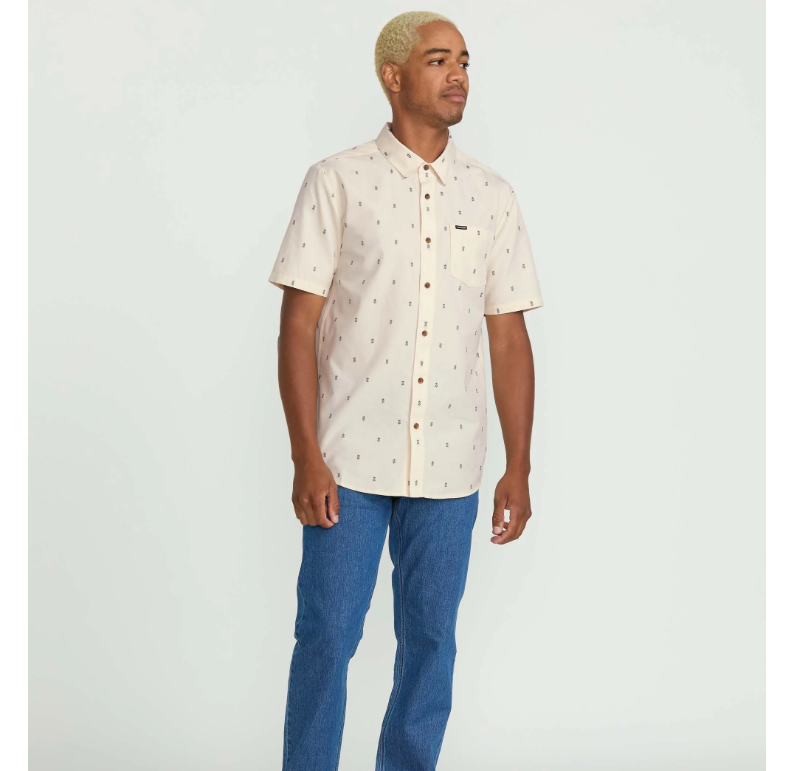 Volcom Bankstone Short Sleeve Shirt Dirty White