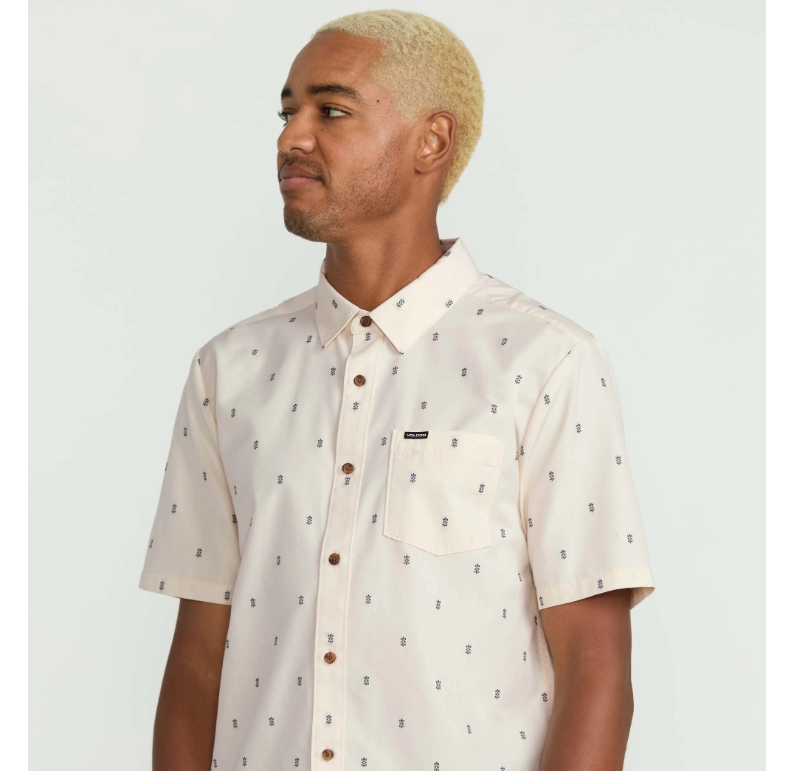 Volcom Bankstone Short Sleeve Shirt Dirty White