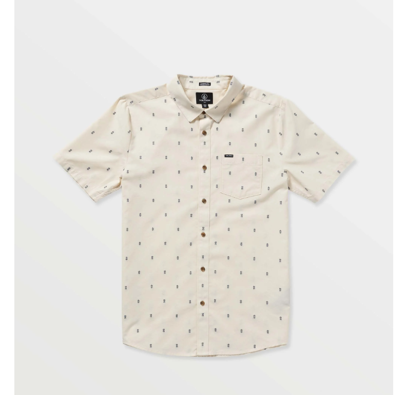 Volcom Bankstone Short Sleeve Shirt Dirty White