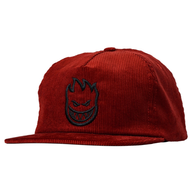 Spitfire Bighead Snapback Hat - Dark Red/Black