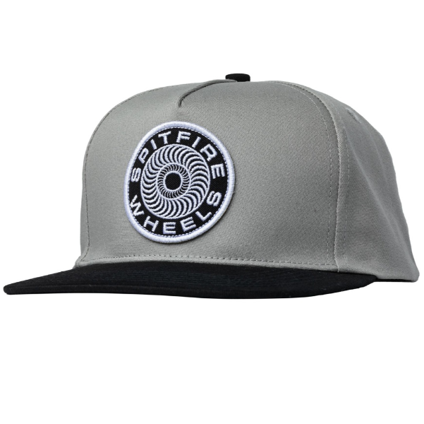 Spitfire Classic 87' Swirl Patch Snapback Hat - Grey/Black