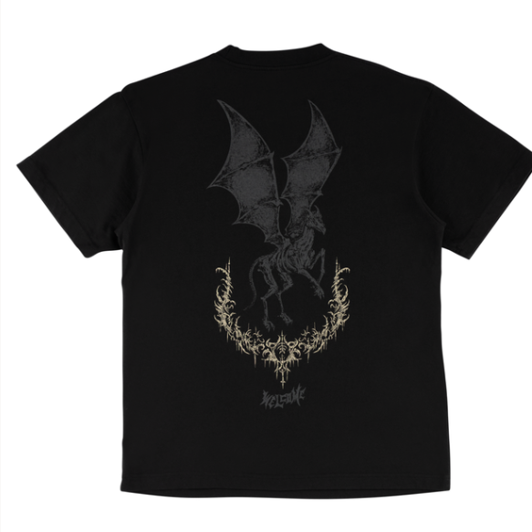 Welcome X Harry Potter Thestral Short Sleeve T Shirt - Black