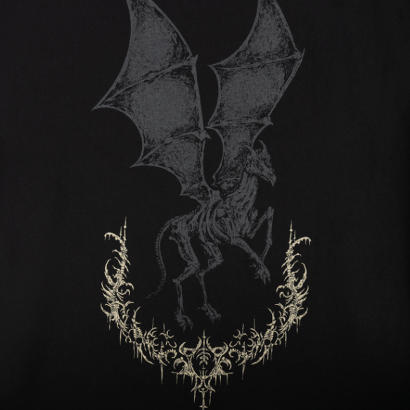 Welcome X Harry Potter Thestral Short Sleeve T Shirt - Black