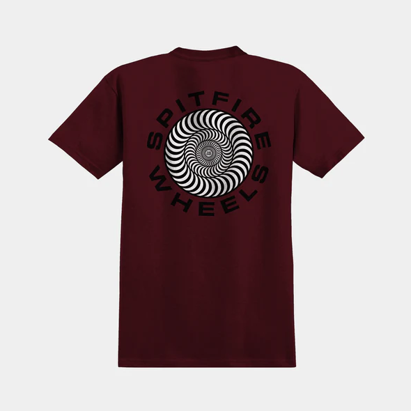 Spitfire Classic 87 Swirl Fill Youth T-Shirt - Maroon