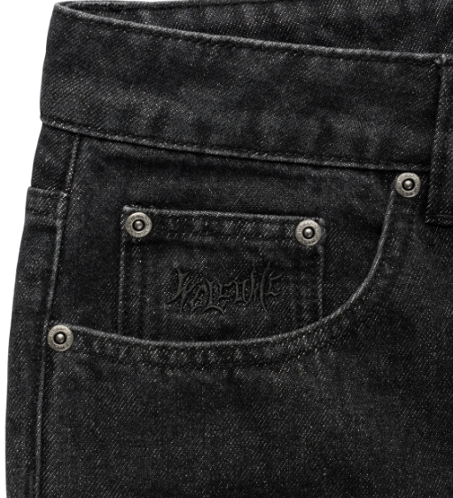 Welcome Immortal Loose Straight Fit Jeans Washed Black