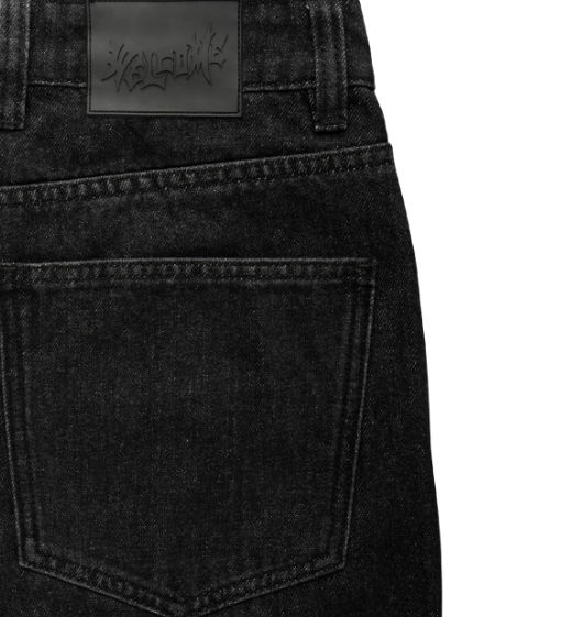 Welcome Immortal Loose Straight Fit Jeans Washed Black
