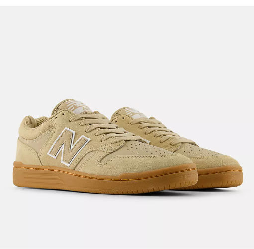 New Balance Numeric 480 Skate Shoes Tan and White