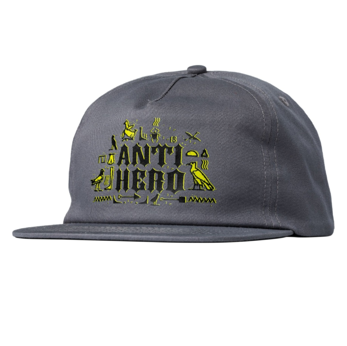 Anti Hero Ah-Glyphics Snapback Hat - Charcoal