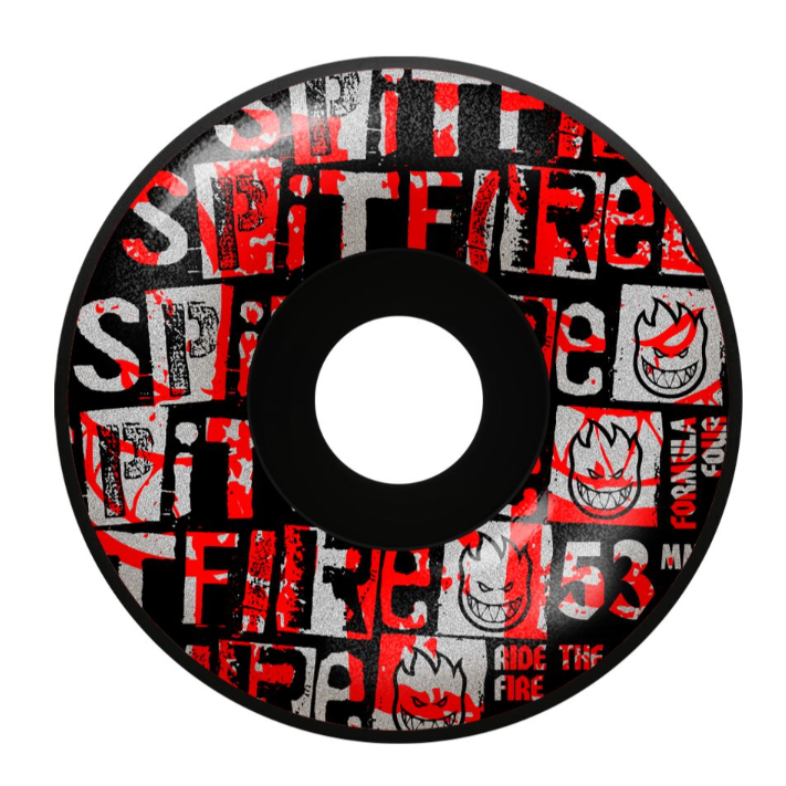 Spitfire 99a Duro Formula Four Ransom Radial Skateboard Wheels Black