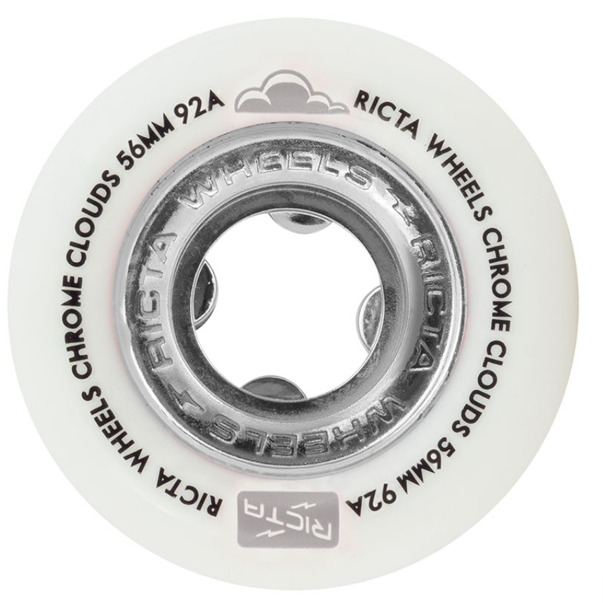 Ricta Chrome Clouds Black 56mm 92a Skateboard Wheels
