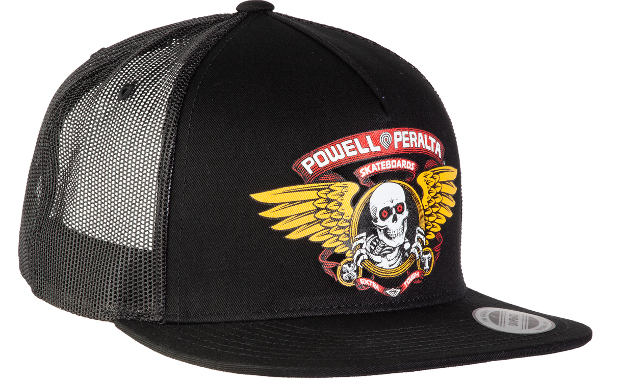 Powell Peralta Winged Ripper Snap Back Trucker Cap Black