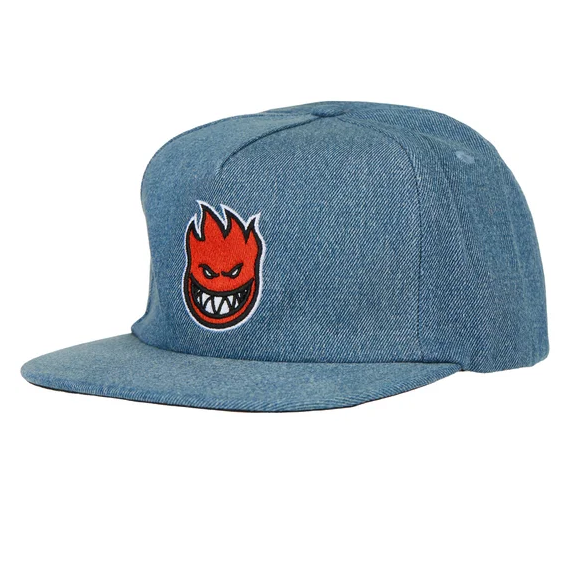 Spitfire Bighead Fill Snapback Hat - Denim