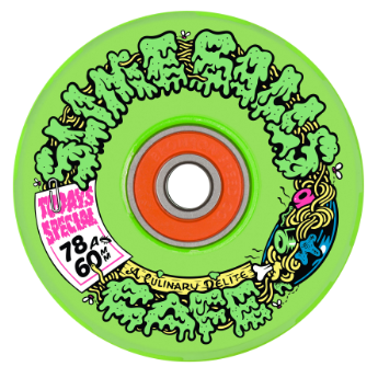 Slime Balls Cafe Light Ups OG Slime Green LED Skateboard Wheels 78a 60mm