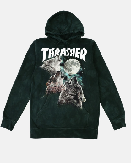 Thrasher Mountain Wolves Hand Dyed Hoodie