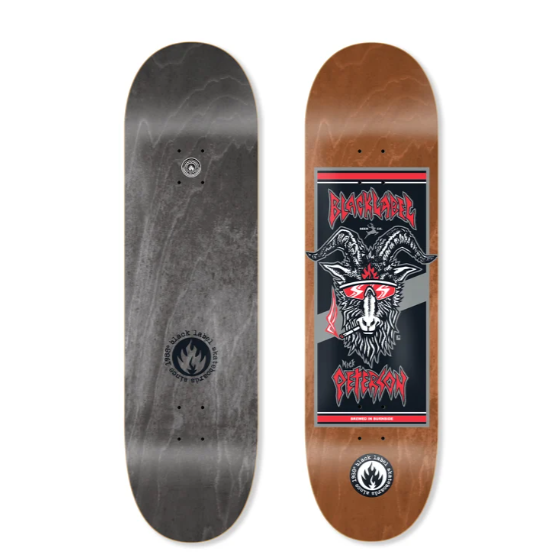 Black Label Nick Peterson Skateboard Deck 8.5" *WALL ART* Warp