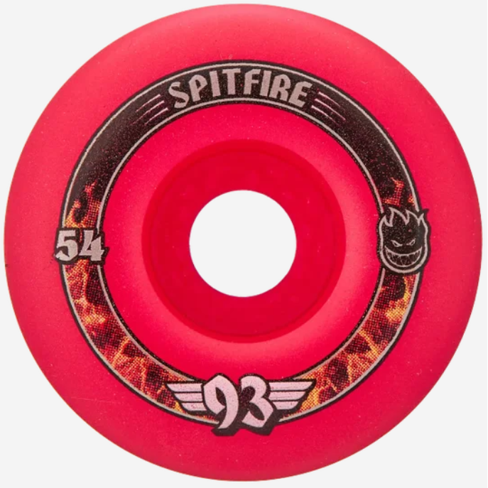Spitfire 93a Duro Formula Four 54mm Skateboard Wheels Pink