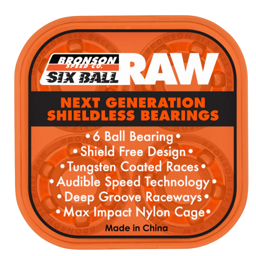 Bronson Raw 6 Ball Skateboard Bearings