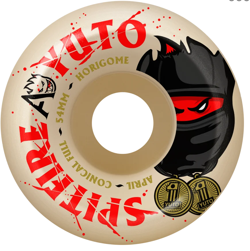 Spitfire 99a Duro Formula Four April Yuto Conical Full Skateboard Wheels 54mm