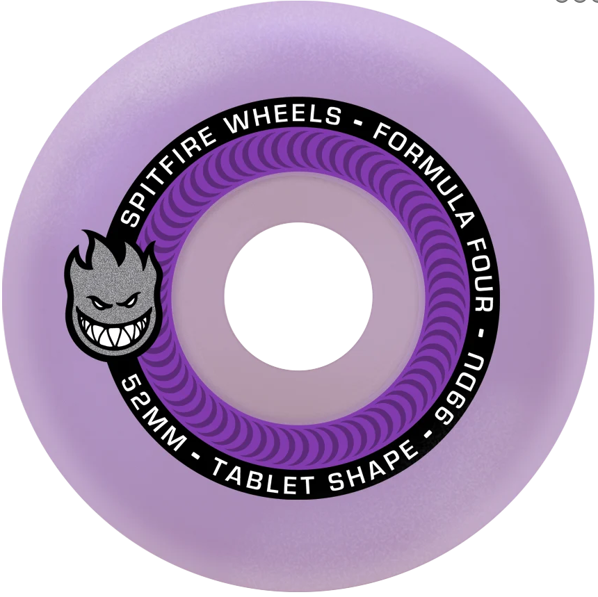 Spitfire 99a Formula Four 52mm Tablets Skateboard Wheels Purple