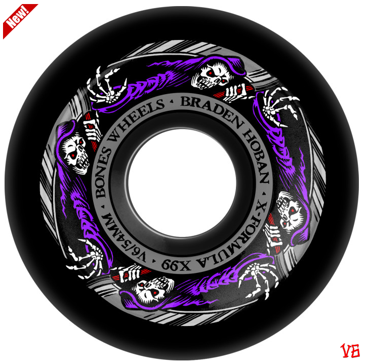 Bones 99a X-Formula Hoban Reaper V6 Widecuts Skateboard Wheels
