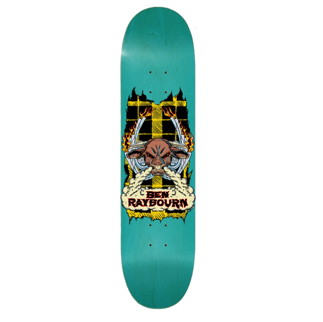 Metal Ben Raybourn Steer Skateboard Deck 9.0"