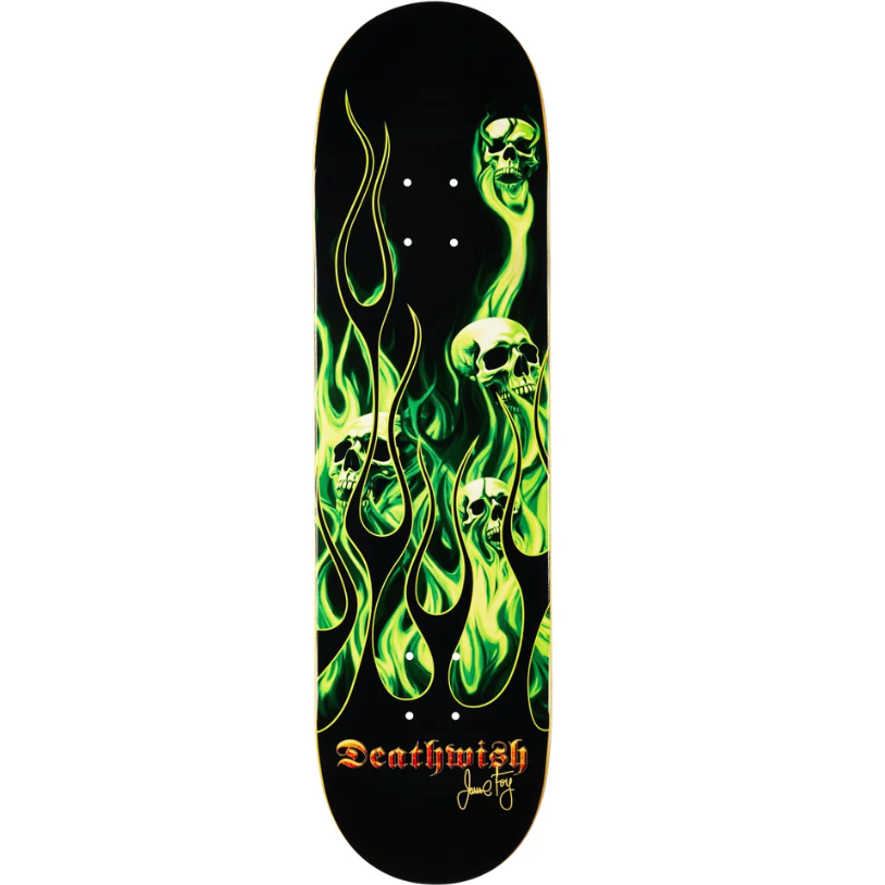 Deathwish Jamie Foy Ammonia Burn Skateboard Deck 8.3875"