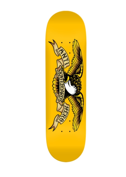 Anti Hero DBX Eagle Yellow Skateboard Deck 8.25"