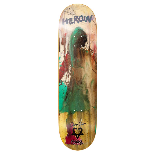 Heroin Dalton Dern X Bam Margera Skateboard Deck 8.3875"