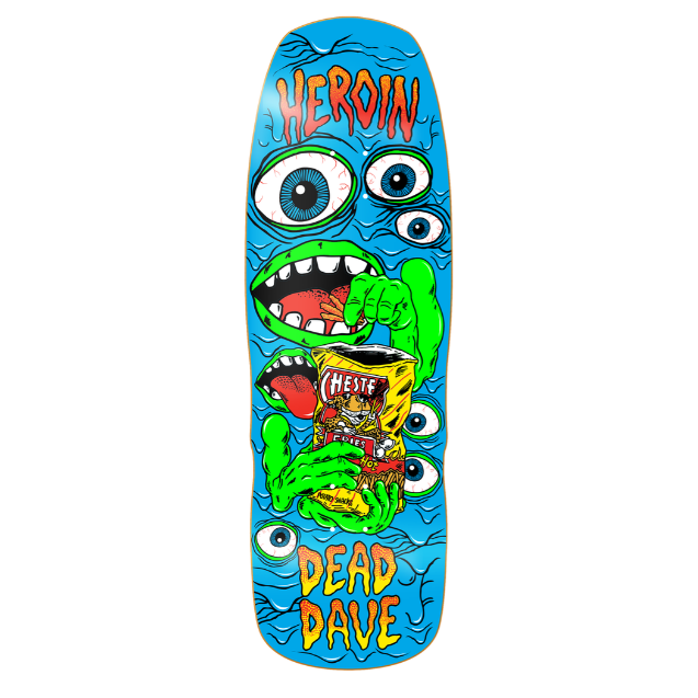 Heroin Dead Dave Mutate or Die Shaped Skateboard Deck 10.1"