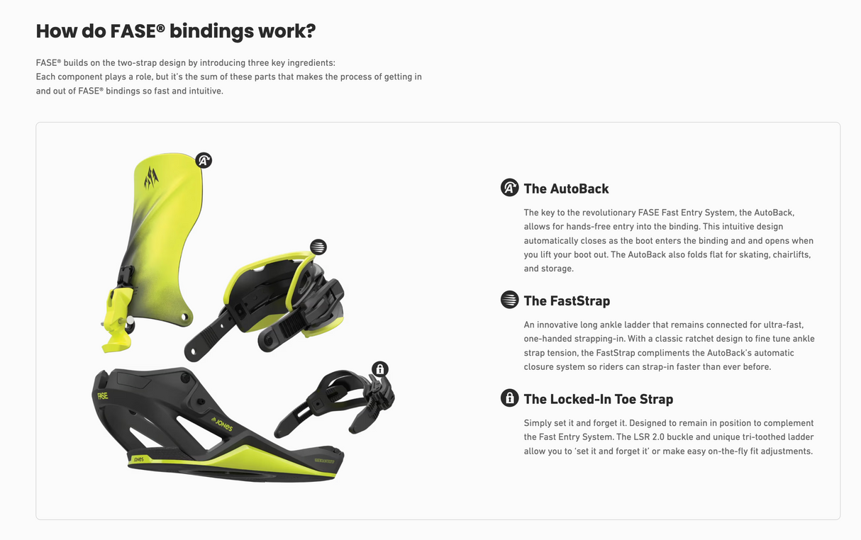 Jones Men's Mercury FASE® Fast Entry Snowboard Bindings - 2026/27