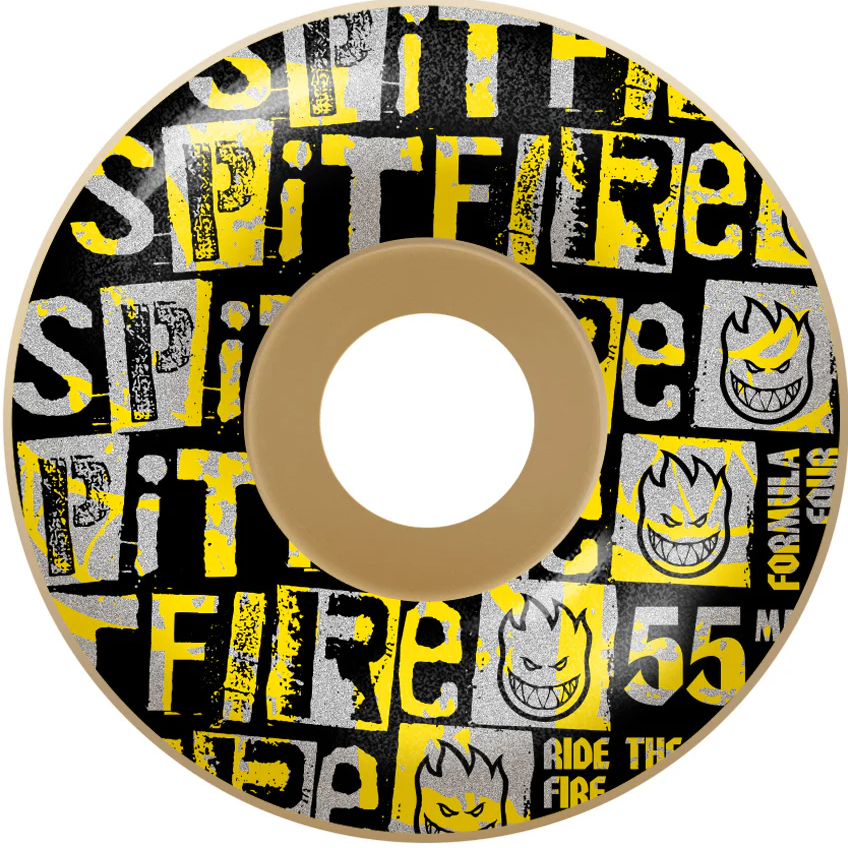 Spitfire 99a Duro Formula Four Ransom Radial Skateboard Wheels Black