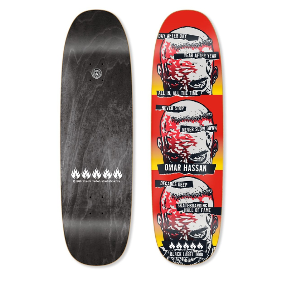 Black Label Omar Hassan Never Stop Shof Edition Skateboard Deck 9.25"