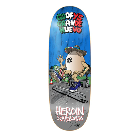 Heroin Goofy's Grande Huevo Shaped Skateboard Deck 10.75"