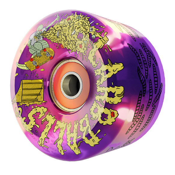 Slime Balls 78a Sam Hitz Light Ups OG LED 60mm Skateboard Wheels Slime Purple