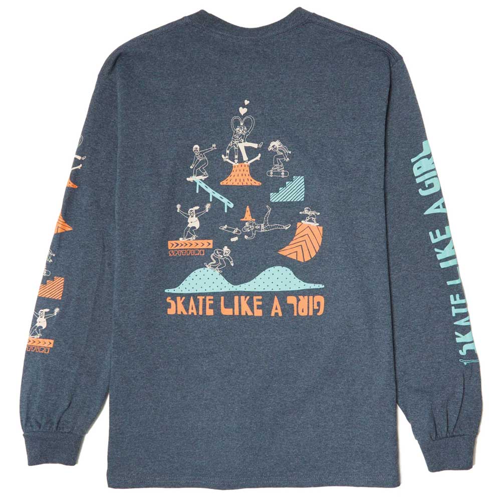 Spitfire x Skate Like A Girl Sessions Longsleeve T-Shirt - Dark Heather