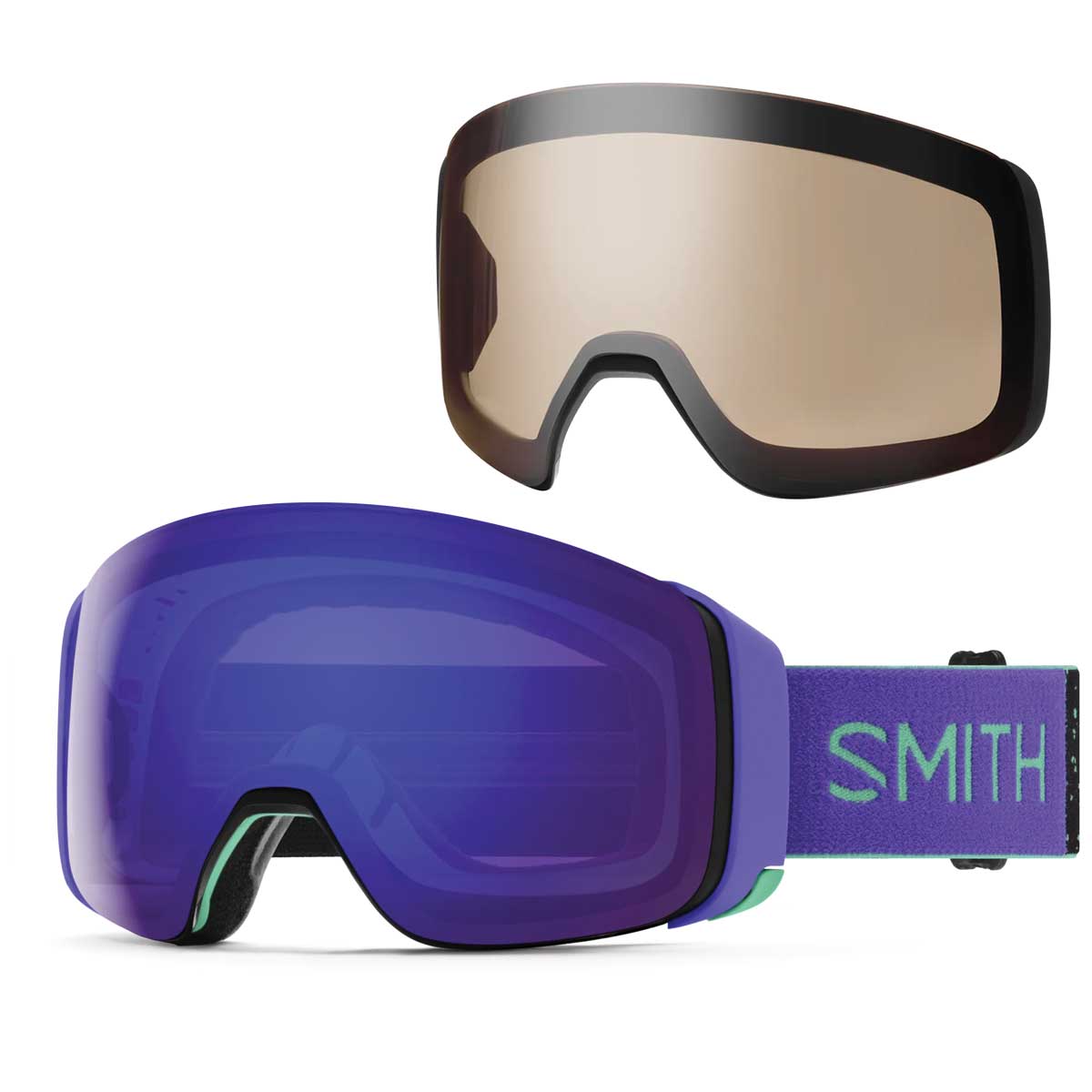Smith 4D Mag Goggles Emerald City + ChromaPop Everyday Violet Mirror Lens