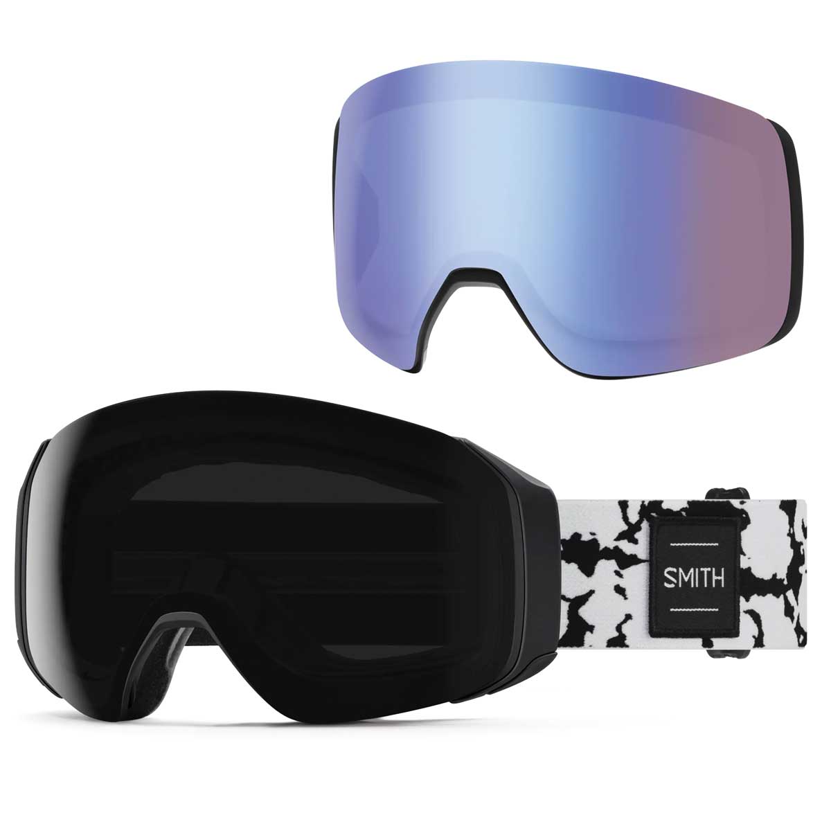 Smith 4D Mag S Goggles Black Marble + ChromaPop Sun Black Lens
