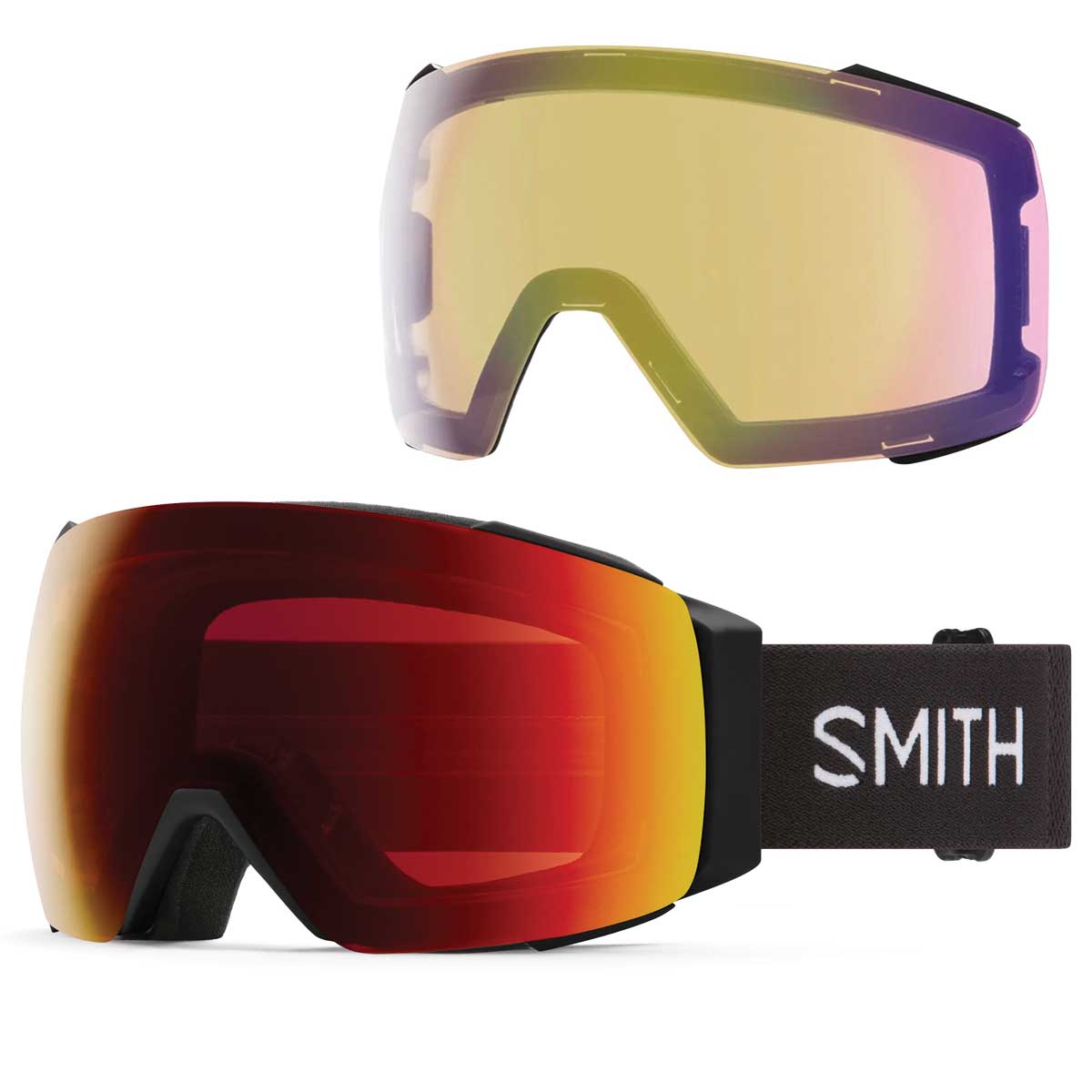 Smith I/O Mag Goggles Black + ChromaPop Sun Red Mirror Lens