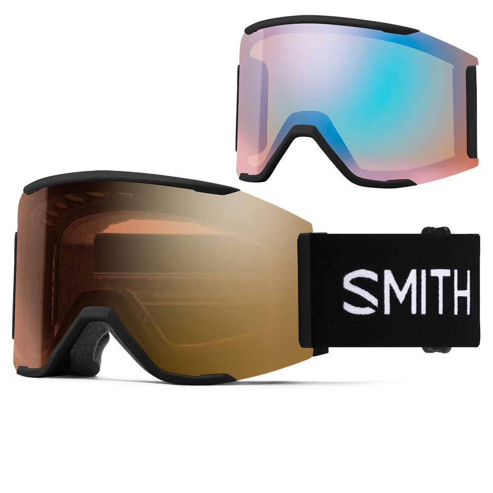Smith Squad Mag Goggles Black + ChromaPop Pro Photochromic Gold Mirror Lens