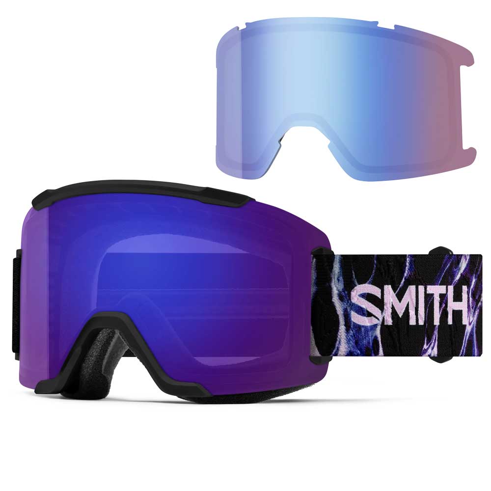 Smith Squad Goggles Black Flex Plasma + ChromaPop Everyday Violet Mirror Lens
