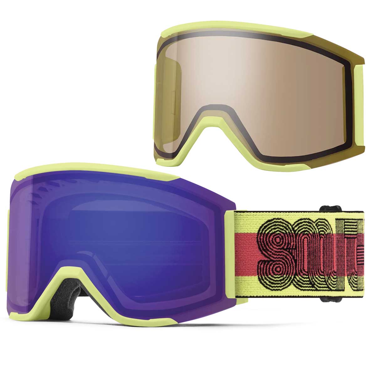 Smith Squad Mag Goggles Serpentine Lined Up + ChromaPop Everyday Violet Lens