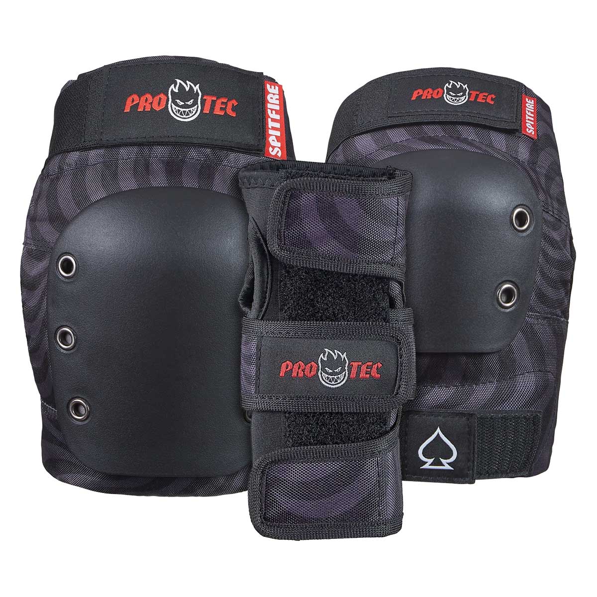 Pro Tec Street Gear 3-Pack Skateboard Pad Set - Spitfire Signature Edition