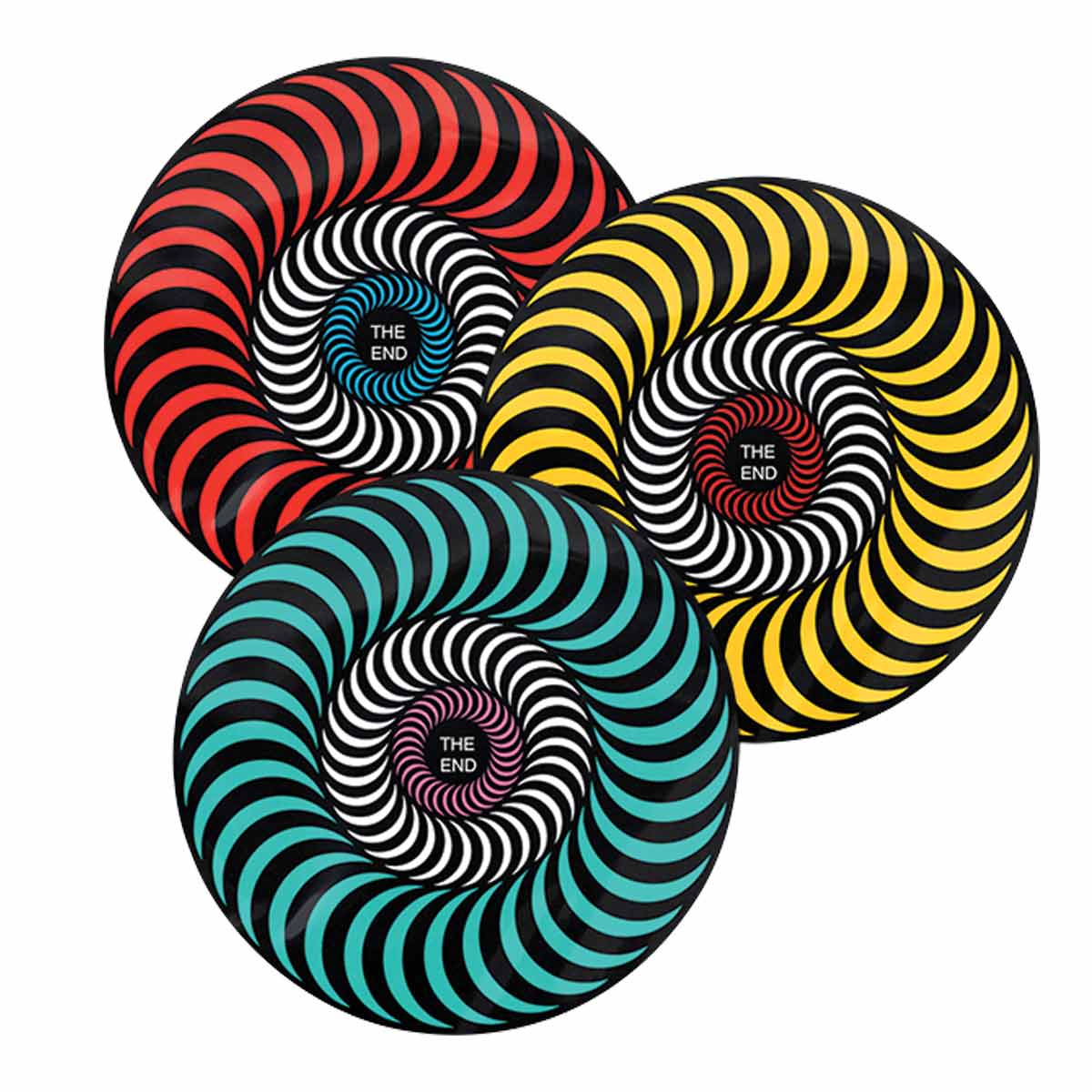 Spitfire Tri-Color Swirl 2.5" Round Sticker