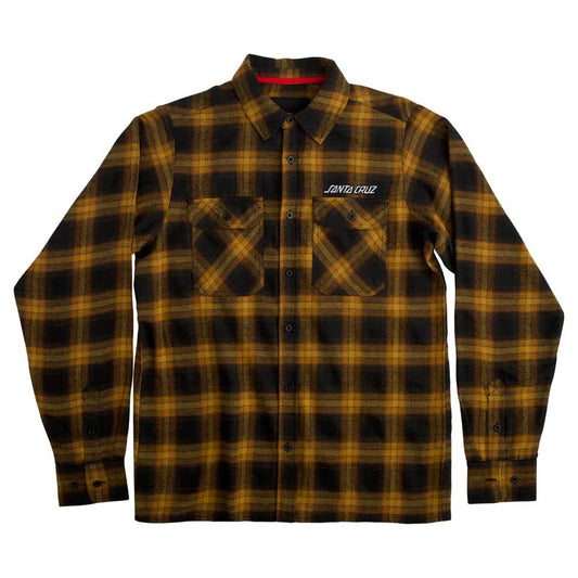 Santa Cruz Stone Flannel Shirt - Black/Brown