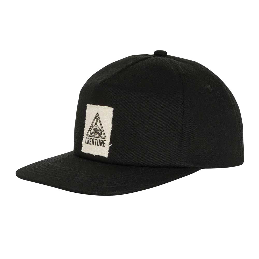 Creature Take Warning Snapback Mid Profile Hat - Black