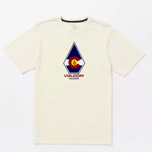 Volcom Coloradical Flag Short Sleeve T-Shirt - Off White Heather