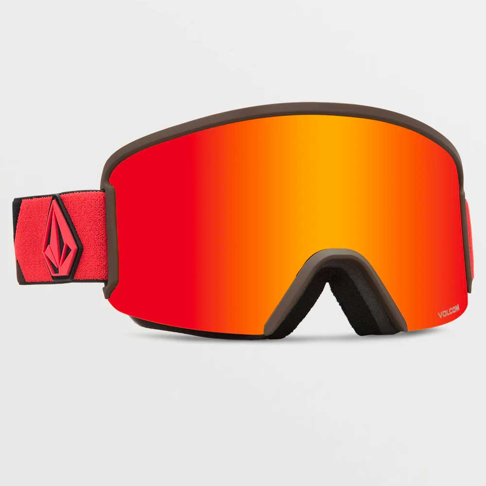 Volcom Garden Snowboard Goggles - Orange Brown / Red Chrome + Bonus Yellow Lens