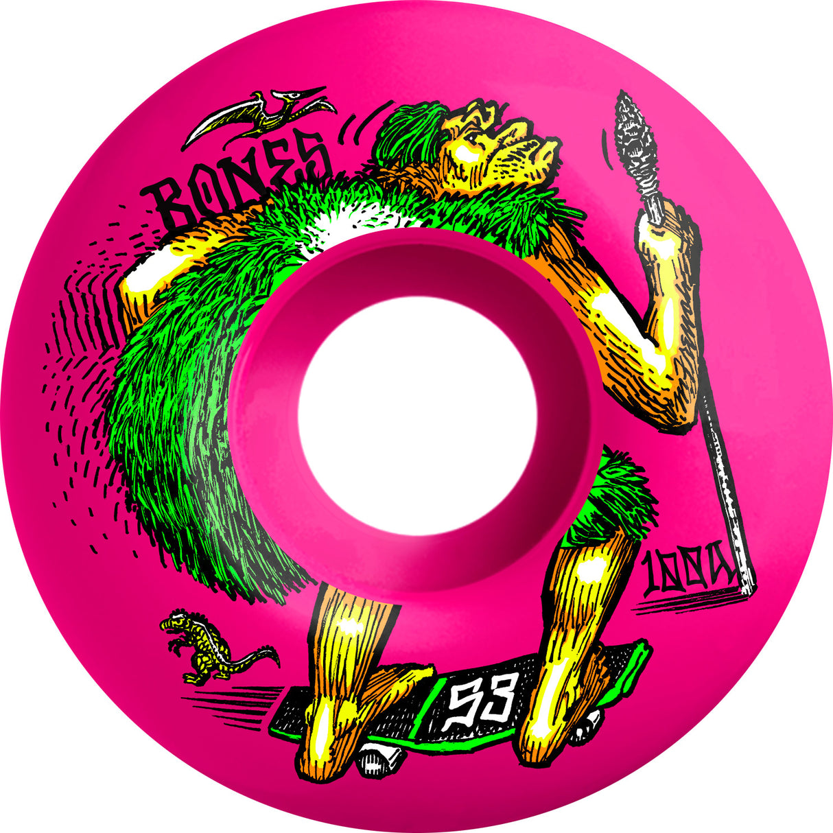 Bones 100a V4 OG Formula Neonderthal Skateboard Wheels